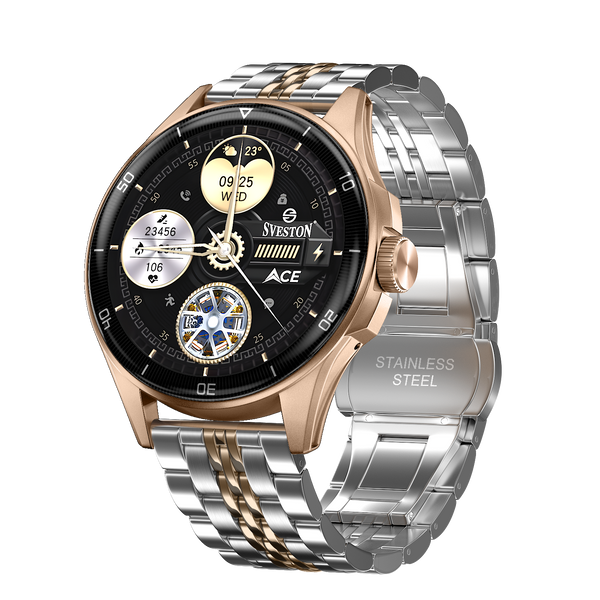 Ace Chain Smartwatch With Free Silicon Strap