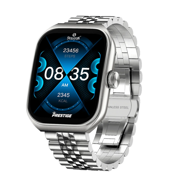 Prestige Chain Smartwatch With Free Silicon Strap