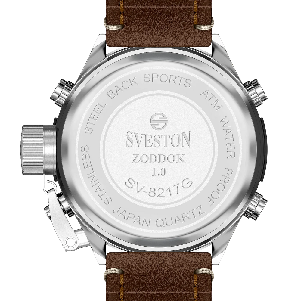 Sveston ZODDOK 1.0 (Leather Belt) SV-8217-M Gents Leather Watch 45MM